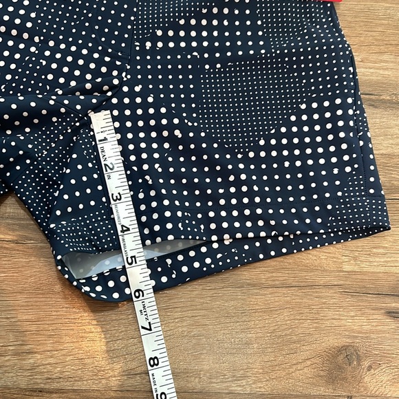SPANX WOMENS SUNSHINE 4” SHORTS LIGHTWEIGHT POLKA DOT NAVY SZ XS NEW - Picture 6 of 11